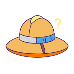 traveler s hat vector icon, traveler s hat vector illustration - simple illustration of traveler s hat, perfect for logos and iconstraveler s hat 