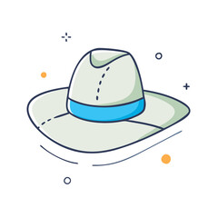 traveler s hat vector icon, traveler s hat vector illustration - simple illustration of traveler s hat, perfect for logos and iconstraveler s hat 