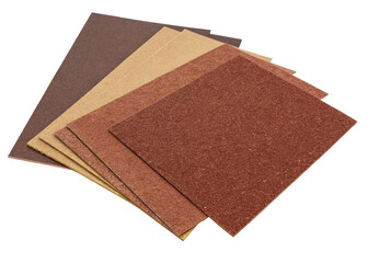 Fototapeta premium Sandpaper Sheets isolated on a transparent background.