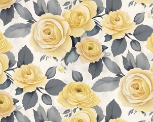 Decorative Regal Floral Pattern for Wallpapers and Textiles Elegant Burgundy and Golden Design