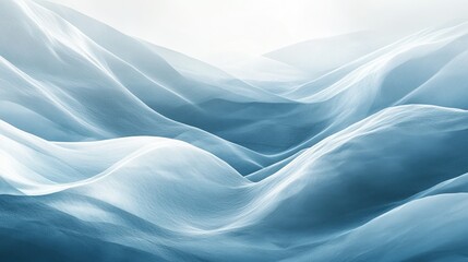 Obraz premium abstract background with wavy lines in white and light blue tones