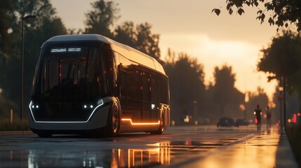 Obraz premium Self-driving taxi rank with various robot cars