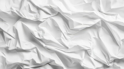 Obraz premium Delicate texture of crumpled white paper illuminated softly with natural shadows