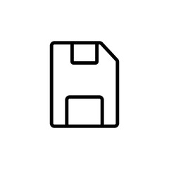 Magnetic floppy disc save storage forget icon, simple flat style, pictogram logo sign symbol vector illustration, isolated on white for mobile app