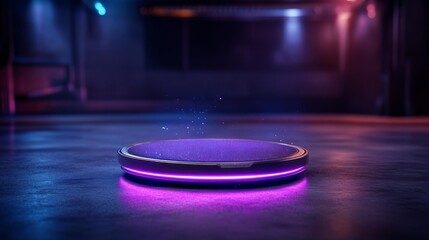 Fototapeta premium Futuristic Smart Mat with Digital Holograms. Generative AI