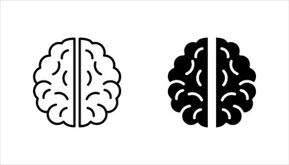 Set of brainstorming icons, on a white background.