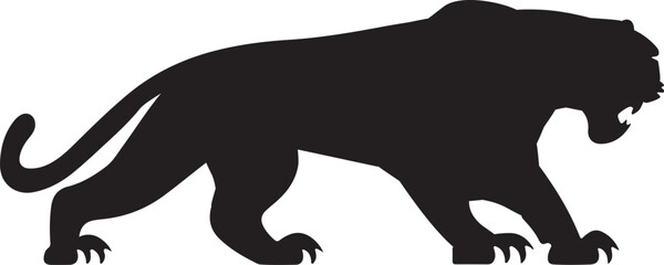leopard animal icon silhouette design vector art illustration