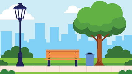 Street Scene Illustration Vector