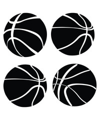 Obraz premium Basketball silhouette vector