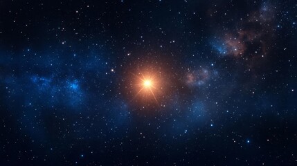 Astrological Leo constellation shining brightly in a field of radiant cosmic energy