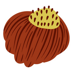 Red Cosmos Flower Illustration – Cute and Playful Floral Art