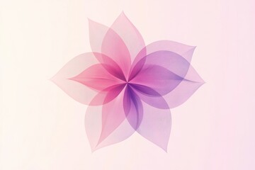 Fototapeta premium Clean and simple virus illustration featuring a colorful floral design with gentle gradients for educational use. Generative AI