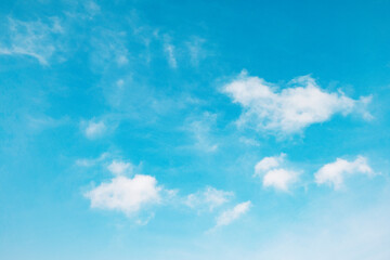 Summer blue sky cloud gradient light white background. Beauty clear cloudy in sunshine calm bright winter air bacground. Gloomy vivid cyan landscape in environment day horizon skyline view spring wind