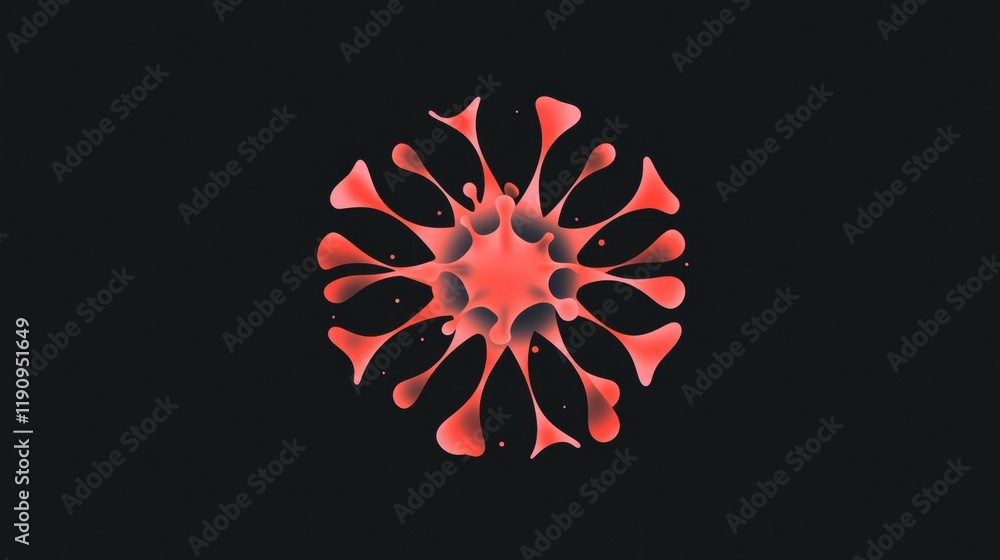 Poster virus illustration showing a simple, clean design suitable for educational purposes in health and sc