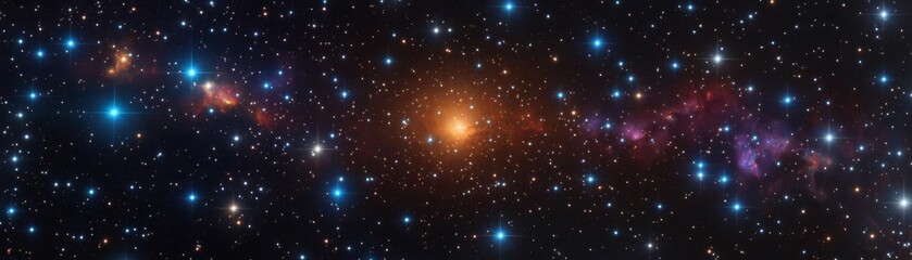 Fototapeta premium Golden Leo constellation glowing in a vibrant galaxy of swirling stars