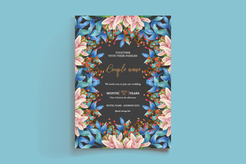Obraz premium floral bridal shower invitation templates