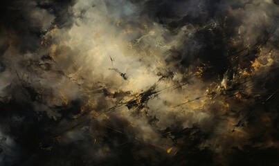 Night sky with clouds and stars. Mystical, dreamy dark, starry background. Space with stardust and milky way. Magic fantasy background. Illustration for design banner, poster, wallpaper 