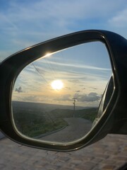 Fototapeta premium Sky on the mirror car