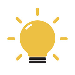 Creative idea icon. Light bulb icon vector.