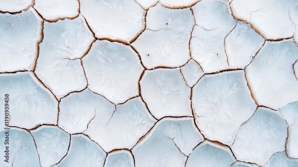 Aufkleber intricate ice texture with mesmerizing cracks and frozen abstract patterns