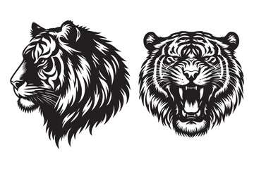 tiger head vector
