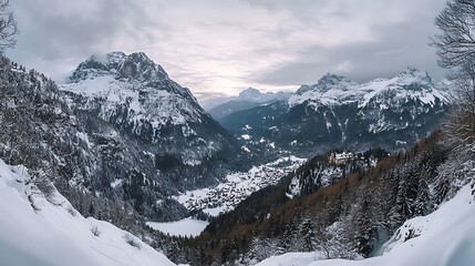 Winter in the swiss alps