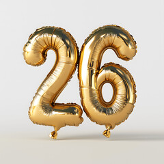 New Year's 26 Numbers Made from Balloons