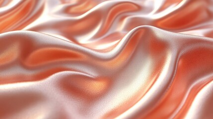 Fototapeta premium Elegant satin texture in peach tones. Generative AI