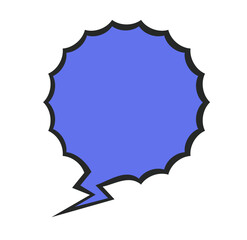 Comic speech bubble text talk balloon cloud chat isolated set. Vector flat graphic design illustration