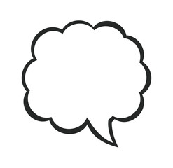 Comic speech bubble text talk balloon cloud chat isolated set. Vector flat graphic design illustration