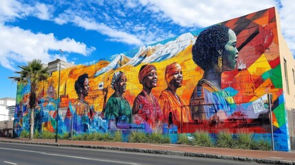 Vibrant Mural Celebrates Women's Culture