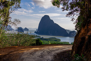 The natural background of Phang Nga Bay or from the Samet Nang Chee viewpoint, a world-famous...