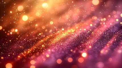 Obraz premium Abstract Glittering Background with Shimmering Lights and Bokeh Effects