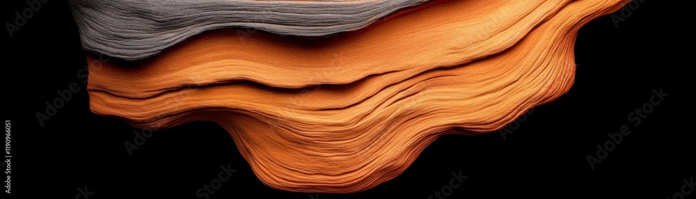 Poster layered rock formation: abstract close-up of a layered rock formation, showcasing the intricate text