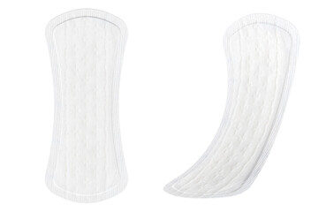 Pantyliner, pantiliner or panty liner, front and side view. 3D rendering isolated on transparent background © natatravel