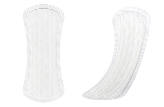 Pantyliner, pantiliner or panty liner, front and side view. 3D rendering isolated on transparent background