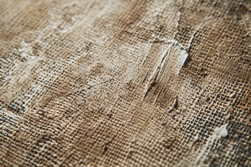 Fototapeta premium Close-up of textured canvas with layered paint, showcasing artistic technique and material use.