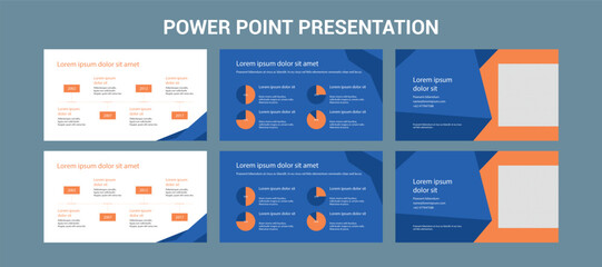 Modern presentation slide templates. Infographic elements template set for web, print, annual report brochure, business flyer leaflet marketing and advertising template. Vector Illustration.