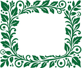 A leaf boarder composition for displaying designs and text