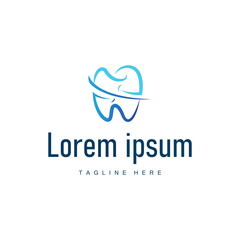 dental health care logo with simple minimalist concept health template illustration symbol