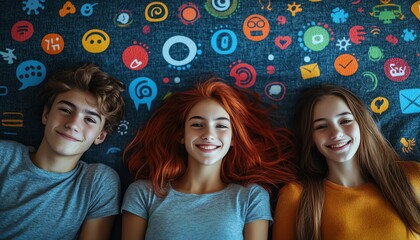 A conceptual image of cyberbullying prevention, featuring digital etiquette, online safety symbols, and empathybuilding tools for responsible social media use