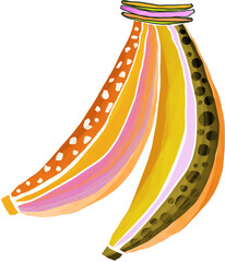 Graphic Patterned Bananas – Tropical 