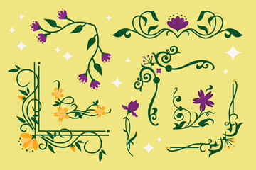 Naklejka premium Flower Frame 