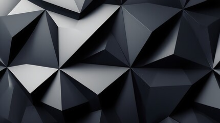 Fototapeta premium Abstract dark geometric background with triangle pattern.