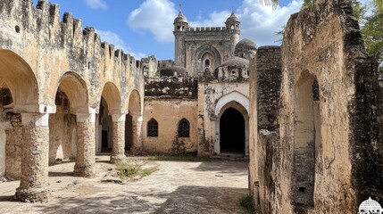 Fototapeta premium Ancient Mosque Ruins - A Glimpse into History