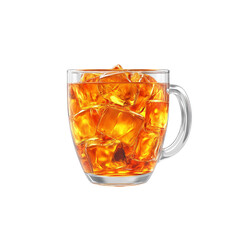 Refreshing Iced Tea in a Glass Mug