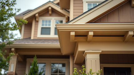 Fototapeta premium Elegant Home Exterior: Modern Architectural Design and Luxury House Features