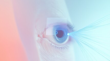 Eye scanning technology illustration highlights advanced biometric security, showcasing innovative digital solutions for enhanced identity verification and protection.