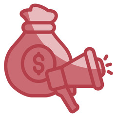 Advertising Budget Icon Element For Design