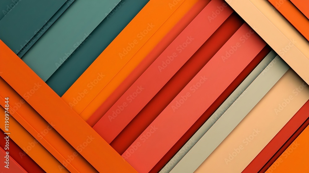 Poster clean minimalist corporate abstract background with 3d geometric shapes and lines